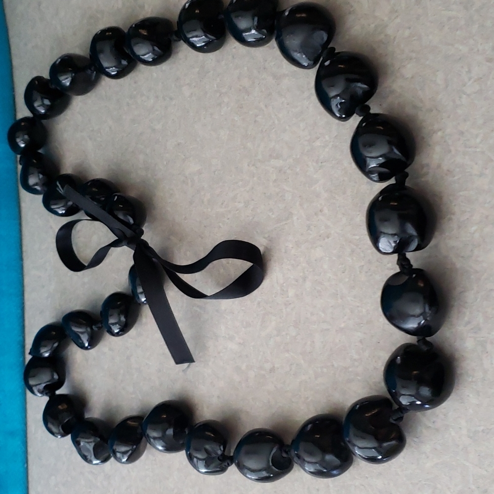 Black Kukui Nut Hawaiian Lei good luck